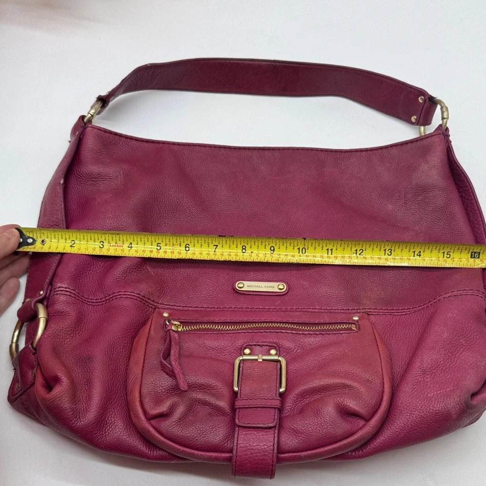 Michael Kors Wine Leather Hobo Bag As Is condition MCB9577S